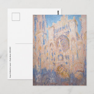 Postal Claude Monet - Catedral de Rouen al atardecer