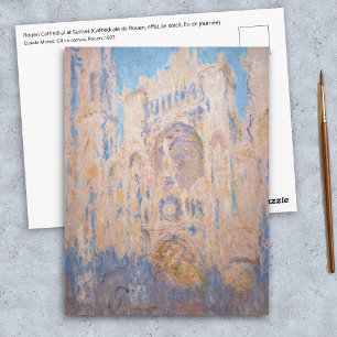 Postal Claude Monet - Catedral de Rouen al atardecer