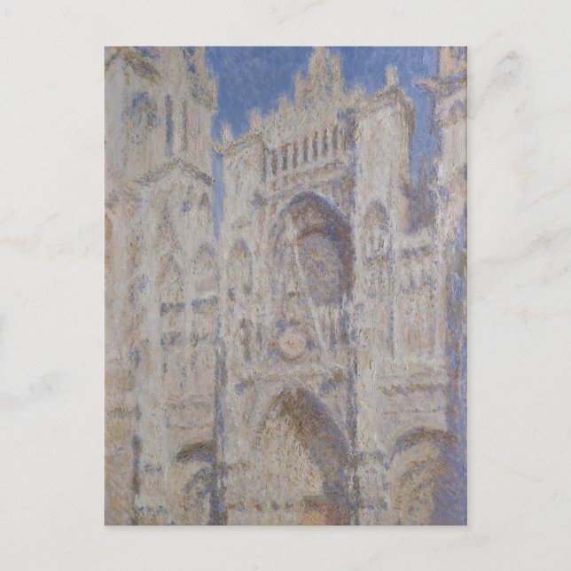 Postal Claude Monet | Catedral de Rouen El Portal La Luz  (Anverso)