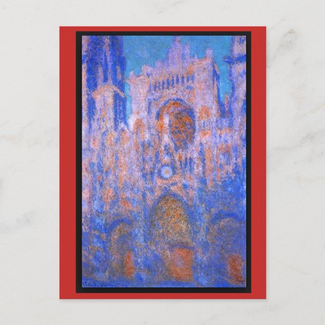 Postal Claude Monet, Catedral de Rouen, Sinfonía (Anverso)