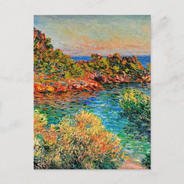 Postal Claude Monet - Cerca de Monte Carlo, (Anverso)