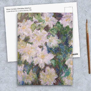 Postal Claude Monet - Clemátide blanca