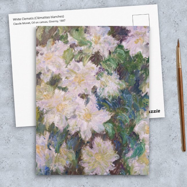 Postal Claude Monet - Clemátide blanca (Subido por el creador)
