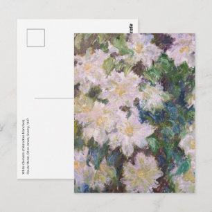 Postal Claude Monet - Clemátide blanca