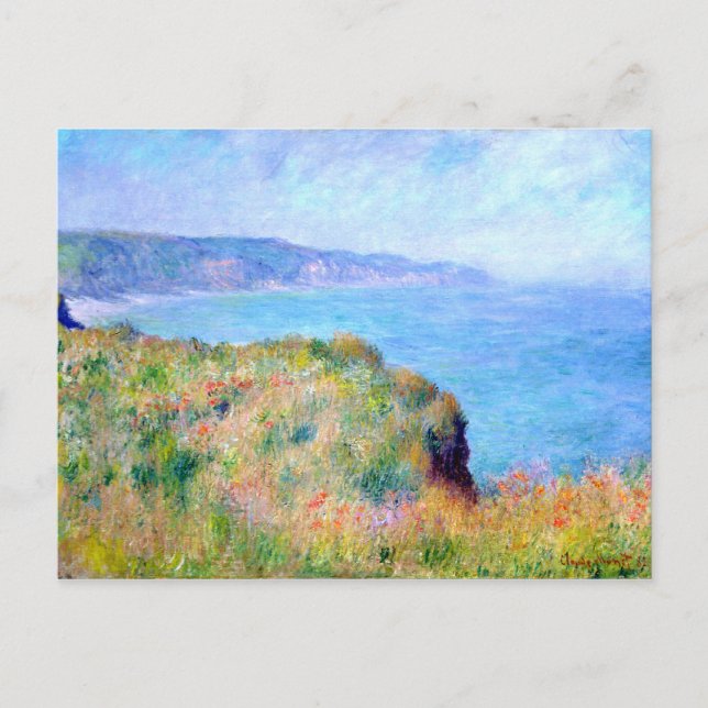 Postal Claude Monet: Cliff Cerca De Pourville (Anverso)