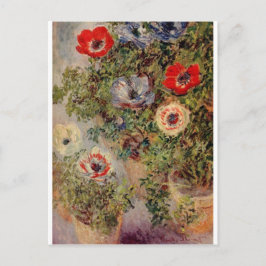 Postal Claude Monet con vida muerta con regalos de destin