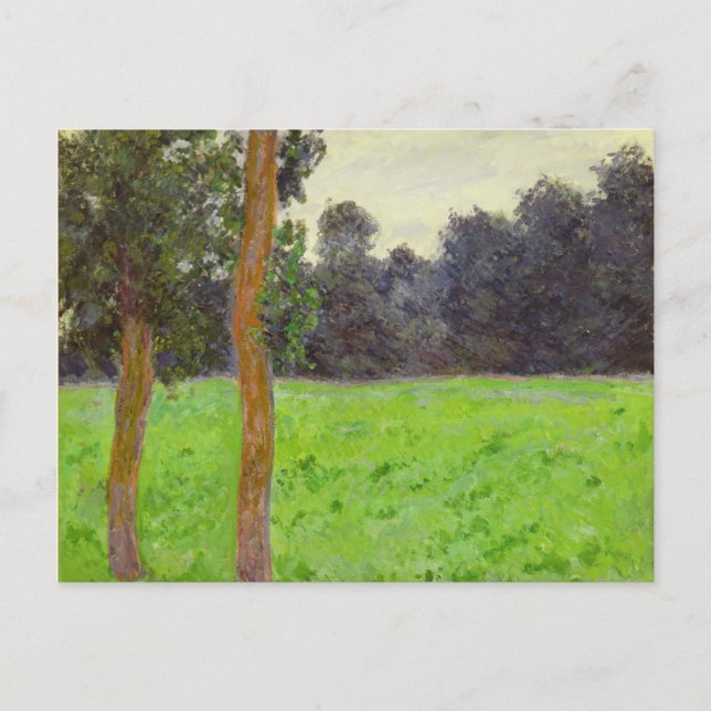 Postal Claude Monet | Deux Arbres dans la Prairie (Anverso)