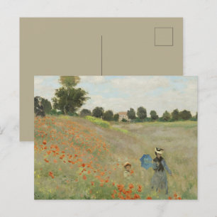 Postal Claude Monet El campo de amapolas cerca de Argente