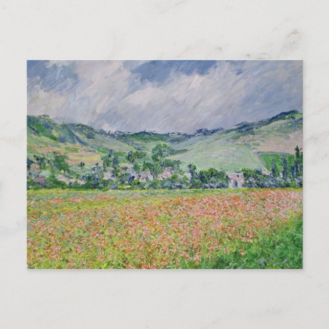 Postal Claude Monet el | el campo de la amapola cerca de (Anverso)