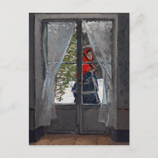 Postal Claude Monet El Encanto Rojo (Anverso)