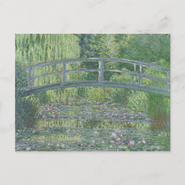Postal Claude Monet | El Estanque Acuático: Armonía Verde (Anverso)