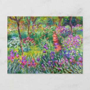 Postal Claude Monet: El jardín de Iris en Giverny