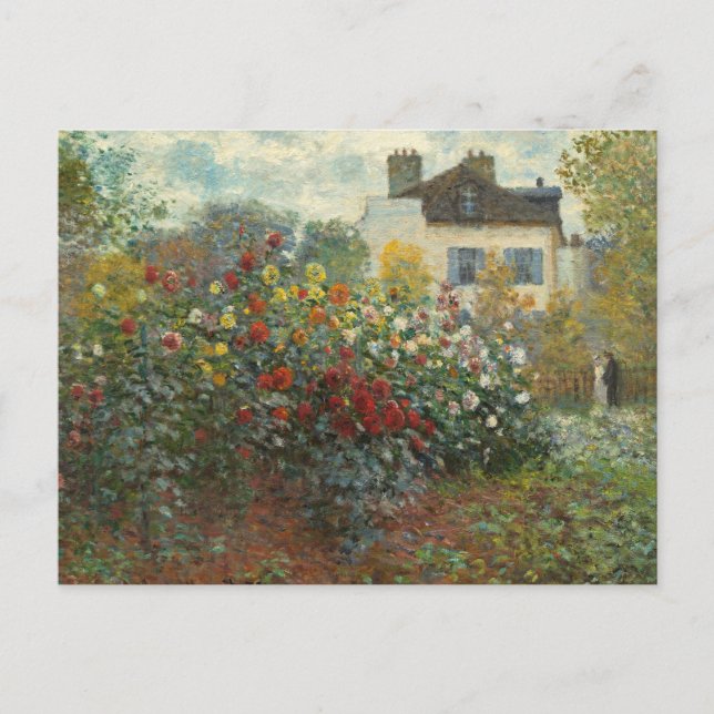Postal Claude Monet | El Jardín del Artista en Argenteuil (Anverso)