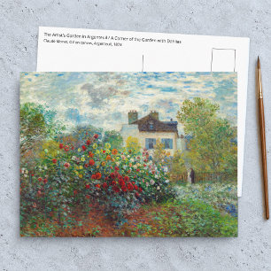 Postal Claude Monet - El jardín del artista en Argenteuil