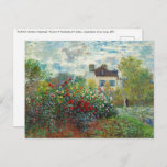 Postal Claude Monet - El jardín del artista en Argentina<br><div class="desc">El Jardín del Artista en Argenteuil / A Corner of the Garden with Dahlias - Claude Monet,  Oil on Canvas,  1873</div>