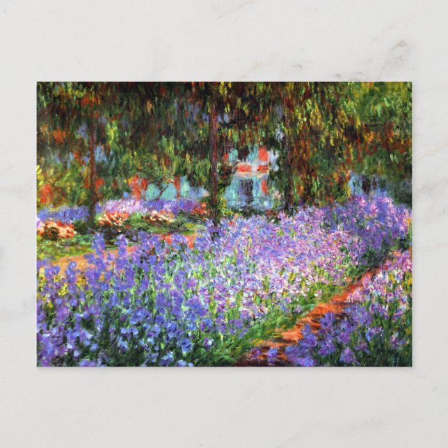 Postal Claude Monet El jardín del artista en Giverny (Anverso)