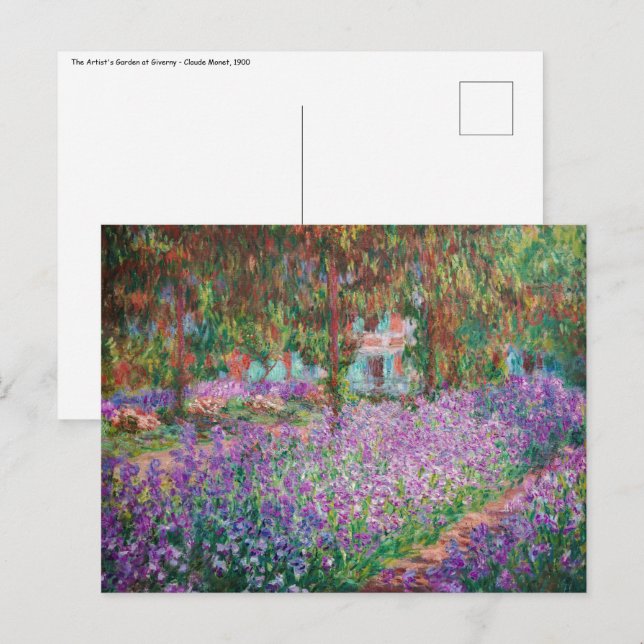 Postal Claude Monet - El jardín del artista en Giverny (Anverso / Reverso)