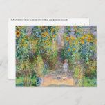 Postal Claude Monet - El jardín del artista en Vetheuil<br><div class="desc">El jardín del artista en Vetheuil / Le jardin de l'artiste a Vetheuil - Claude Monet,  Oil on Canvas,  1881</div>