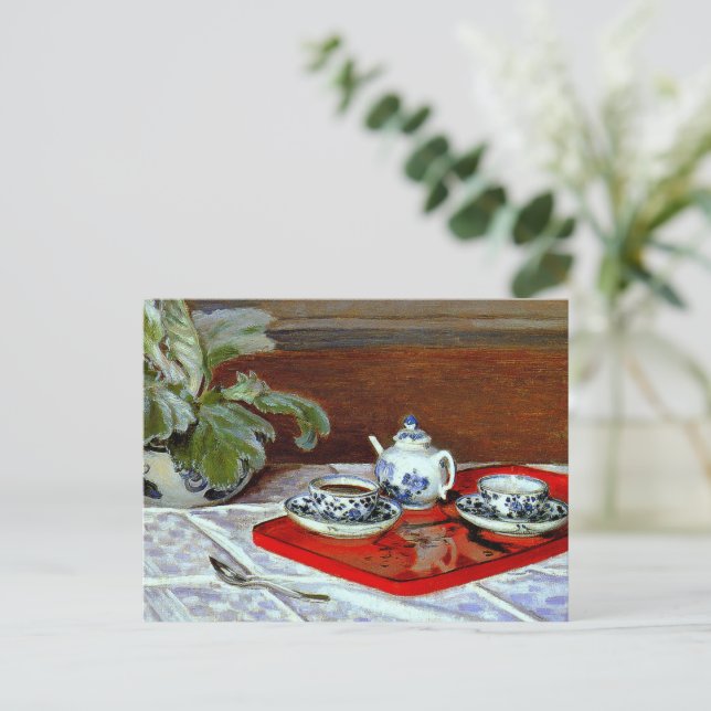 Postal Claude Monet - El Juego de Té, (Anverso de pie)
