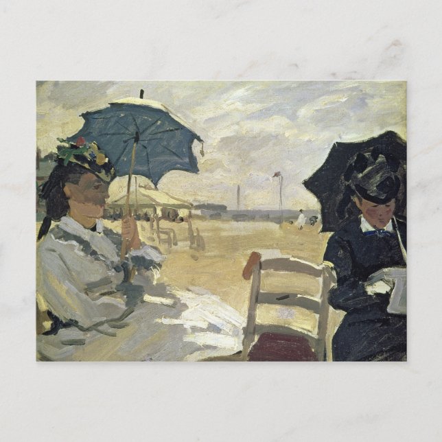 Postal Claude Monet el | la playa en Trouville, 1870 (Anverso)