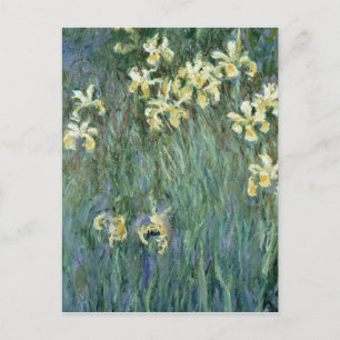 Postal Claude Monet el   los iris amarillos