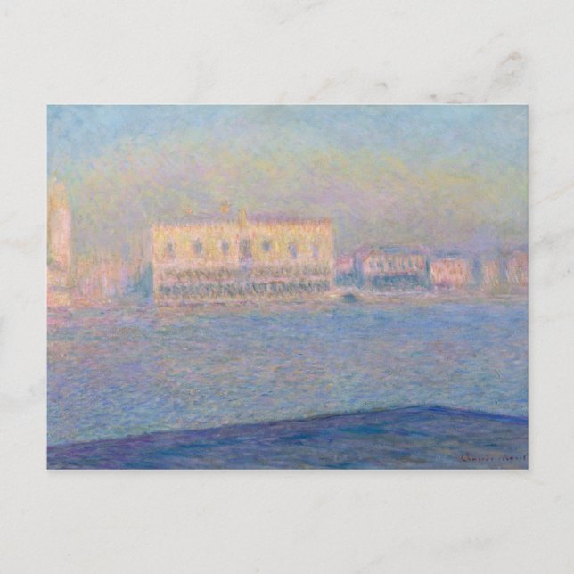 Postal Claude Monet | El Palacio del Doge visto desde San (Anverso)