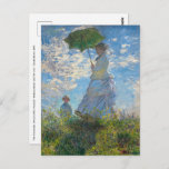 Postal Claude Monet - El paseo, mujer con sombrilla<br><div class="desc">El paseo,  mujer con parasol/Madame Monet y su hijo/La Promenade/La Femme a l'ombrelle - Claude Monet,  1875</div>