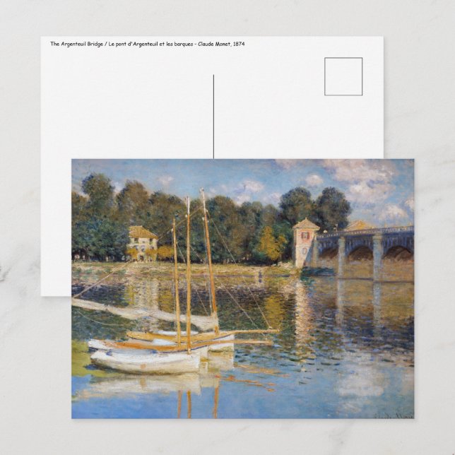 Postal Claude Monet - El puente argentino (Anverso / Reverso)
