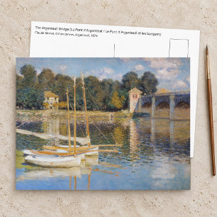 Postal Claude Monet - El Puente de Argenteuil