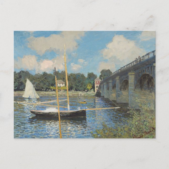 Postal Claude Monet, el puente de Argenteuil (Anverso)