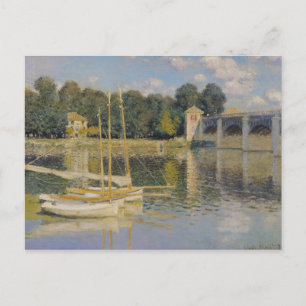 Postal Claude Monet   El puente de Argenteuil, 1874