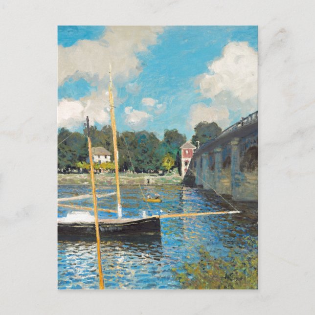 Postal Claude Monet El puente en Argenteuil (1874) (Anverso)