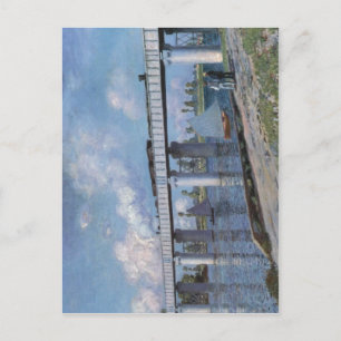 Postal Claude Monet, el puente ferroviario de Argenteuil
