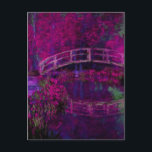 Postal Claude Monet El Puente Japanés púrpura<br><div class="desc">Título: El puente japonés (The Bridge in Monet's Garden) púrpura cambia los derechos de autor 2Sweet4wordsDiseños de artista: Claude Monet Fecha: 1895 - 1896 Estilo: Impressionismo Series: The Japanese Bridge</div>