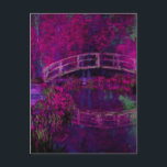 Postal Claude Monet El Puente Japanés púrpura<br><div class="desc">Título: El puente japonés (The Bridge in Monet's Garden) púrpura cambia los derechos de autor 2Sweet4wordsDiseños de artista: Claude Monet Fecha: 1895 - 1896 Estilo: Impressionismo Series: The Japanese Bridge</div>