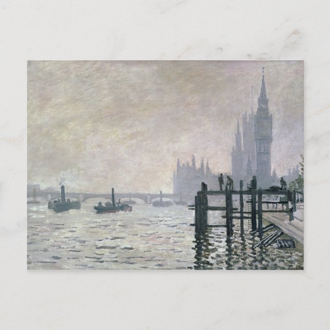 Postal Claude Monet | El Támesis de Westminster (Anverso)