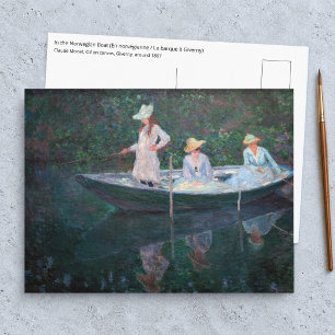 Postal Claude Monet - En el barco noruego