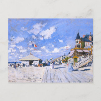 Postal Claude Monet: En la playa de Trouville