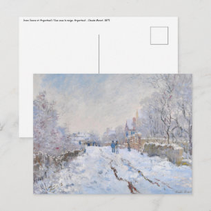 Postal Claude Monet - Escena de nieve en Argentina