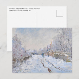 Postal Claude Monet - Escena de nieve en Argentina