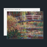 Postal Claude Monet - estanque de Lily del Agua, Armonía<br><div class="desc">Laguna de lirios de agua,  Armonía rosa / Le Bassin aux Nympheas,  Rosa Harmonie de Claude Monet en 1900</div>