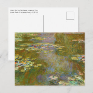 Postal Claude Monet - Estanque de Nenúfares 1917