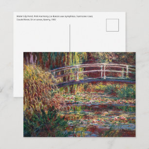 Postal Claude Monet - Estanque de nenúfares, Armonía rosa