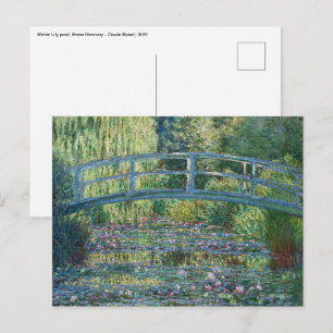 Postal Claude Monet - Estanque de nenúfares, Armonía Verd