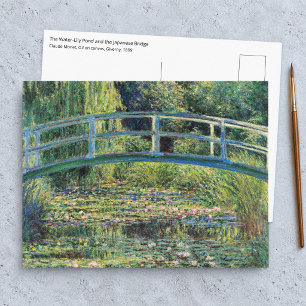 Postal Claude Monet - Estanque de nenúfares y puente japo