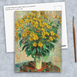 Postal Claude Monet - Flores de aguaturma de Jerusalén