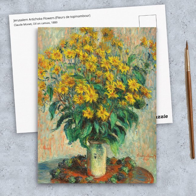 Postal Claude Monet - Flores de Tupinambo (Subido por el creador)