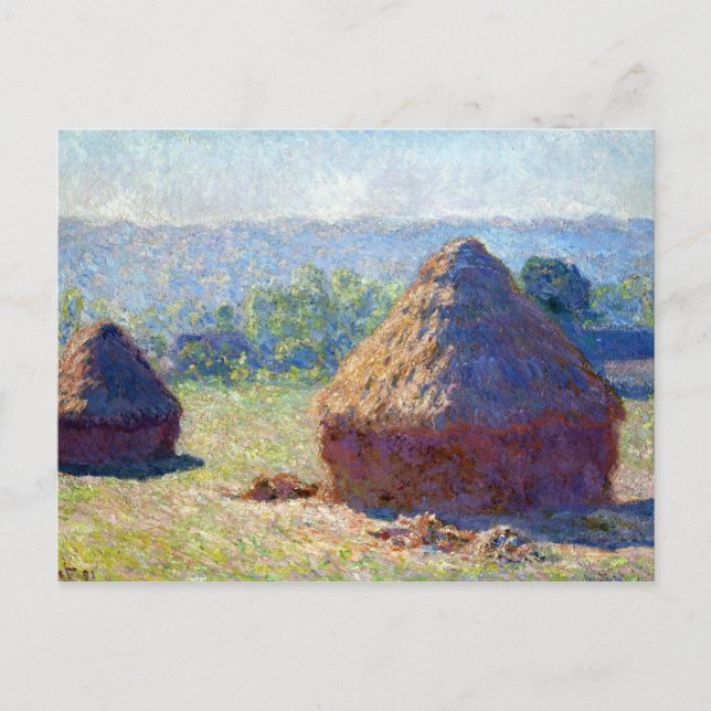 Postal Claude Monet Haystack, fin del verano (Anverso)