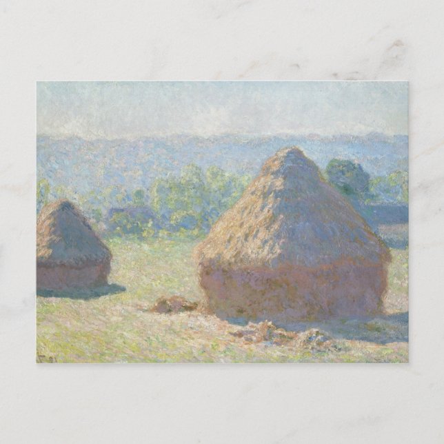Postal Claude Monet - Haystacks, fin de verano (Anverso)