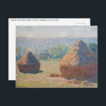 Postal Claude Monet - Haystacks, fin de verano<br><div class="desc">Haystacks,  fin de verano/Meules,  fin de año - Claude Monet,  aceite sobre lienzo,  1891</div>